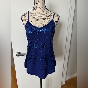 Blue Sequin Women's Top
